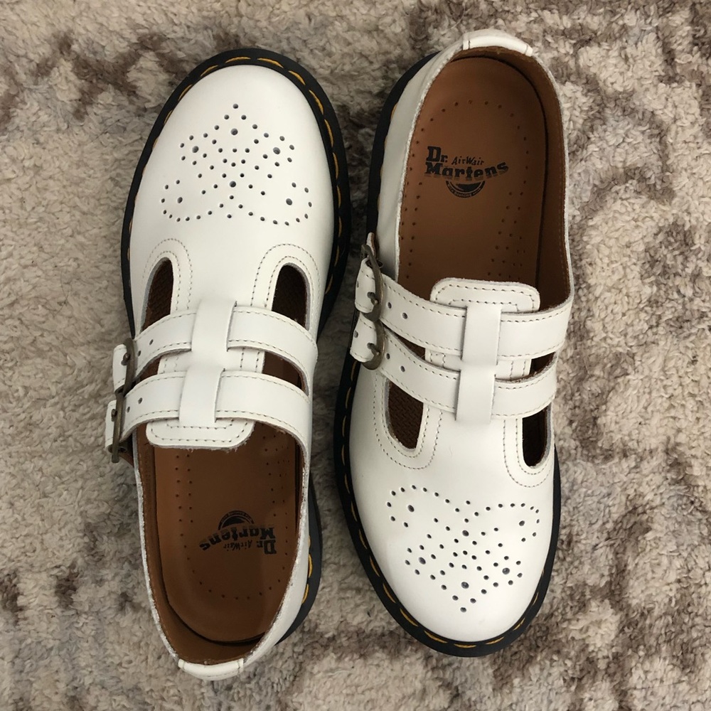 White Doc Marten Mary Janes